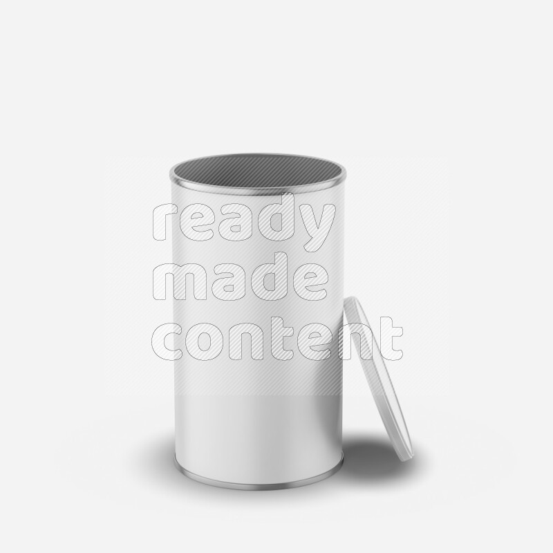 Paper tube mockup with glossy label and plastic cap isolated on white background 3d rendering