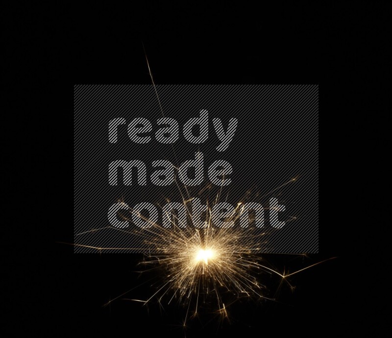 Sparkler candle isolated on black background