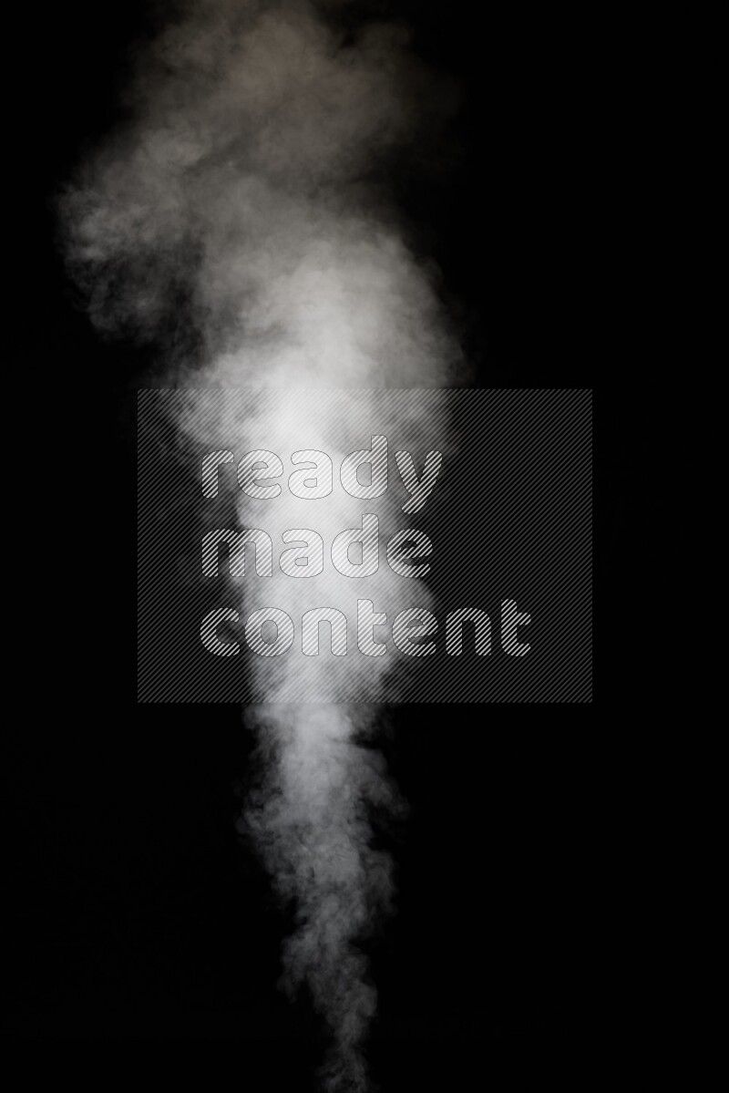 irregular white smoke on black background.