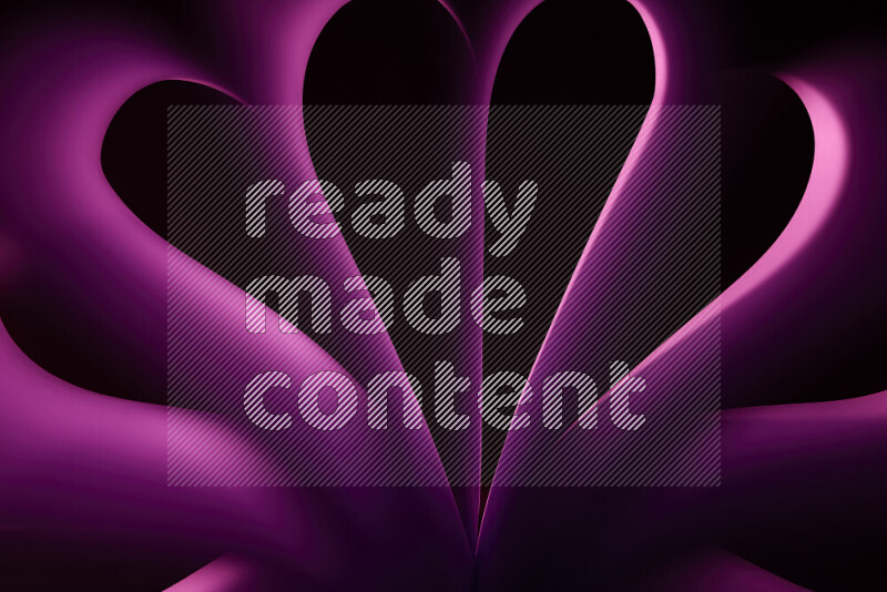 فن تجريدي يعرض منحنيات وتدرجات اللون الوردي مكونه بضوء ملون