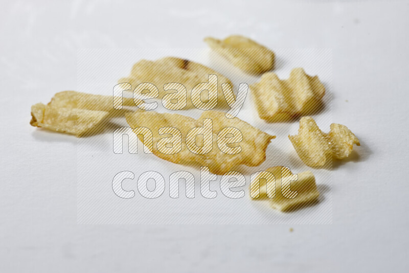 Chips snacks on white background