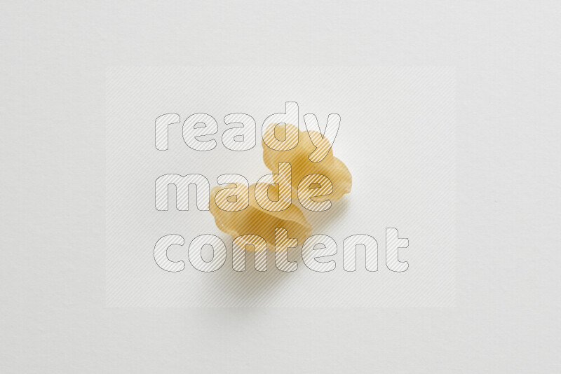 Snails pasta on white background