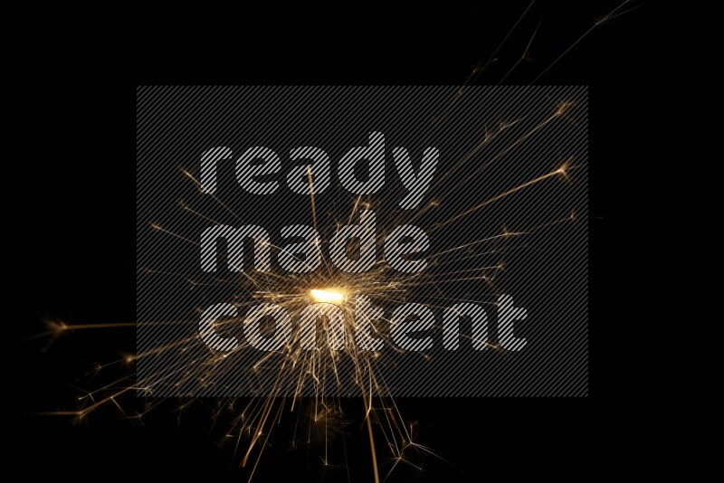 Sparkler candle isolated on black background