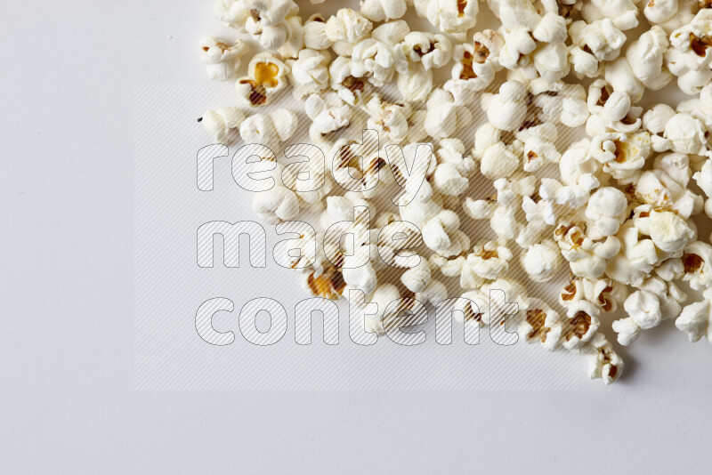 Popcorn snacks on white background