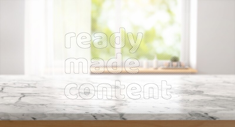 Kitchen tabletop with kitchen view