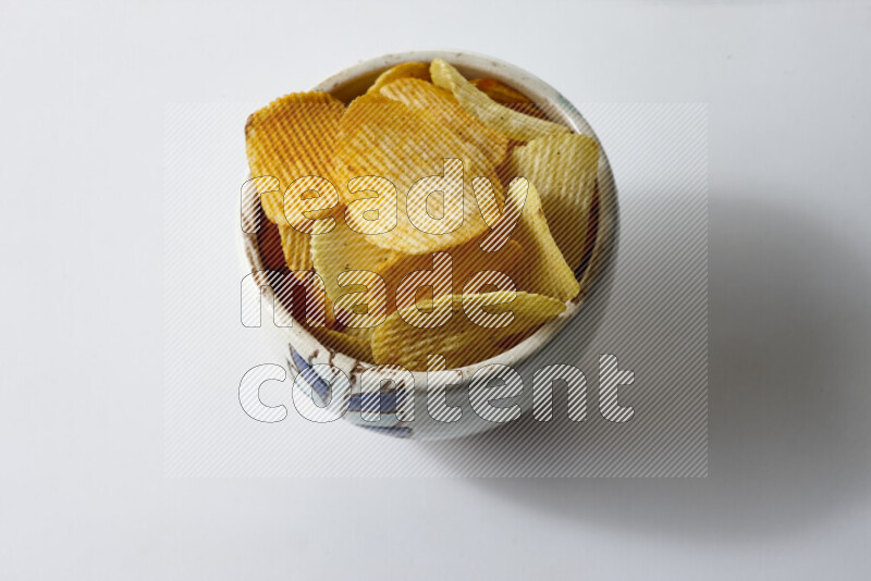 Chips snacks on white background