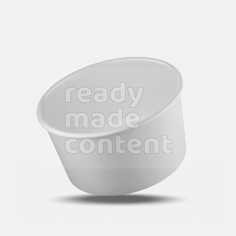 Empty white rough ice cream paper cup mockup isolated on white background 3d rendering