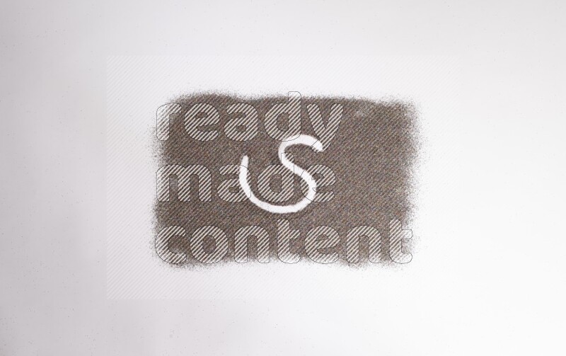 Arabic alphabets written with glitter on white background