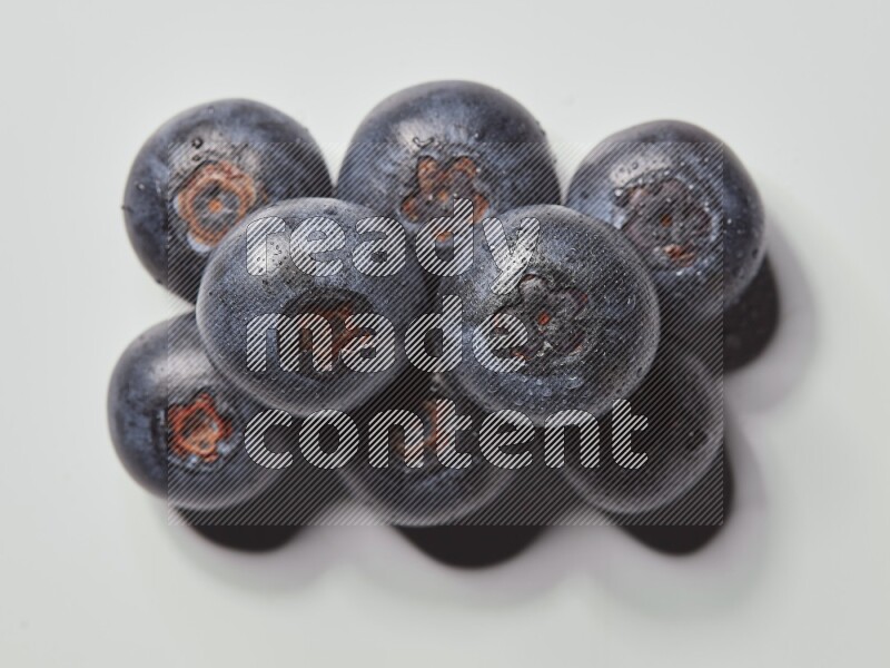 Blueberries on a white background