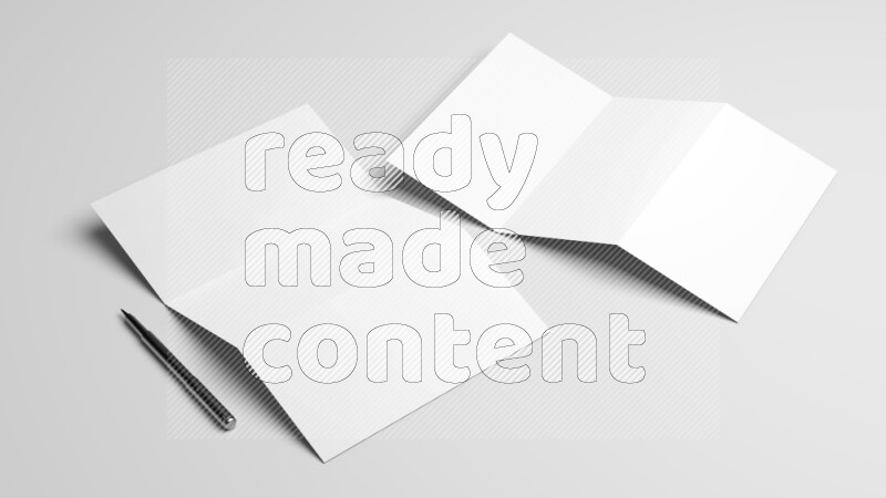 Corporate Stationery Elements, Blank White Textured Brand ID, On White Background