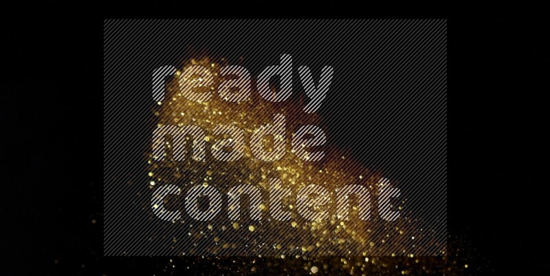 Gold glitter powder isolated on black background