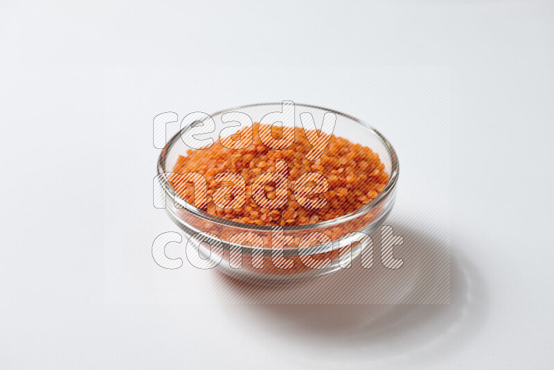Lentils on white background