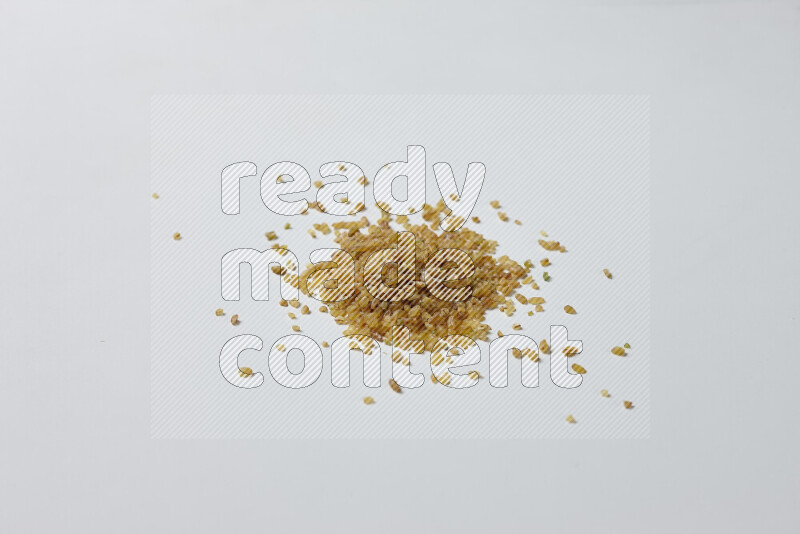 Coarse bulgur on white background