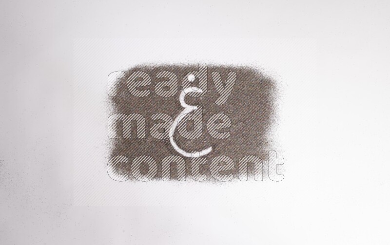 Arabic alphabets written with glitter on white background