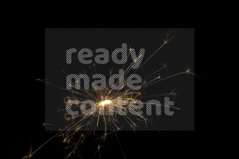 Sparkler candle isolated on black background