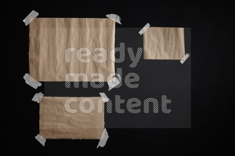 Craft paper on black background