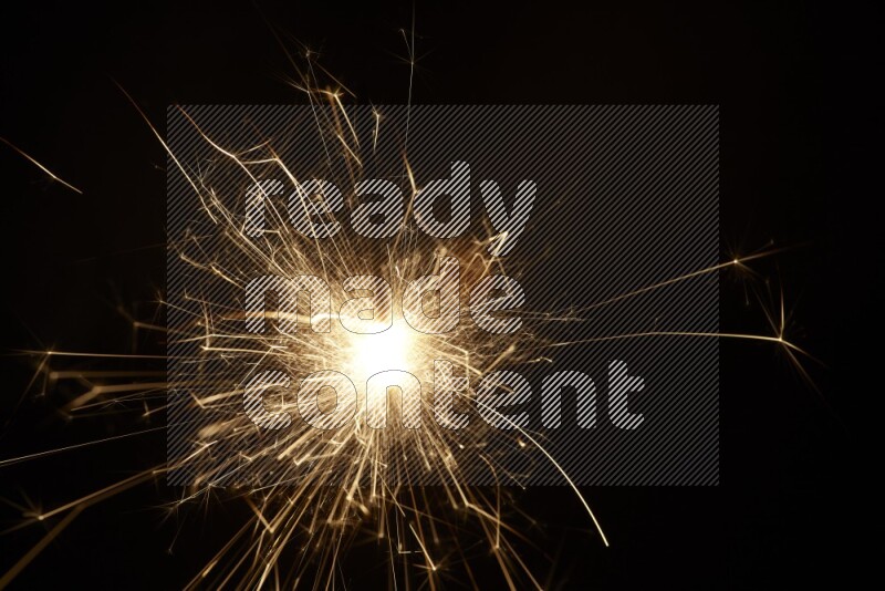 Sparkler candle isolated on black background