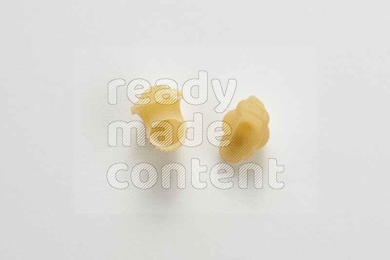 Different pasta types on white background