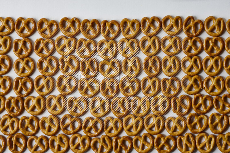 Pretzels snacks on white background