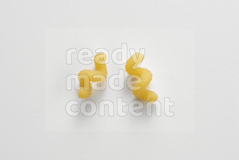 Twist pasta on white background