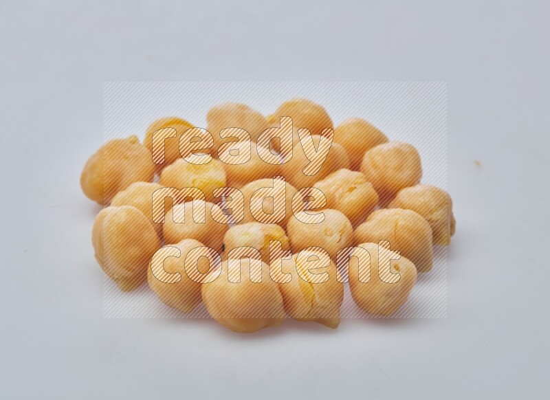 Boiled chickpeas on white background