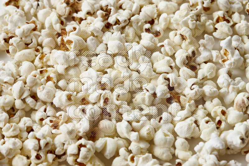 Popcorn snacks on white background