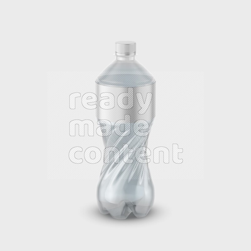 Plastic bottle mockup with a label isolated on white background 3d rendering