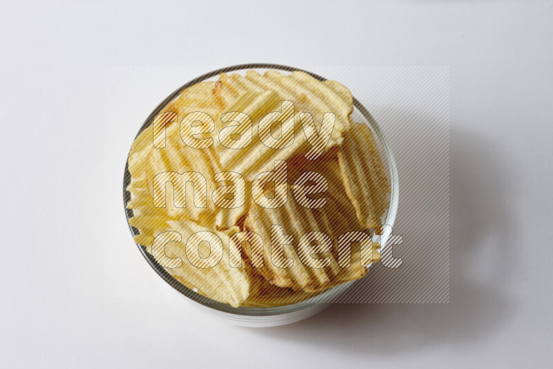 Chips snacks on white background