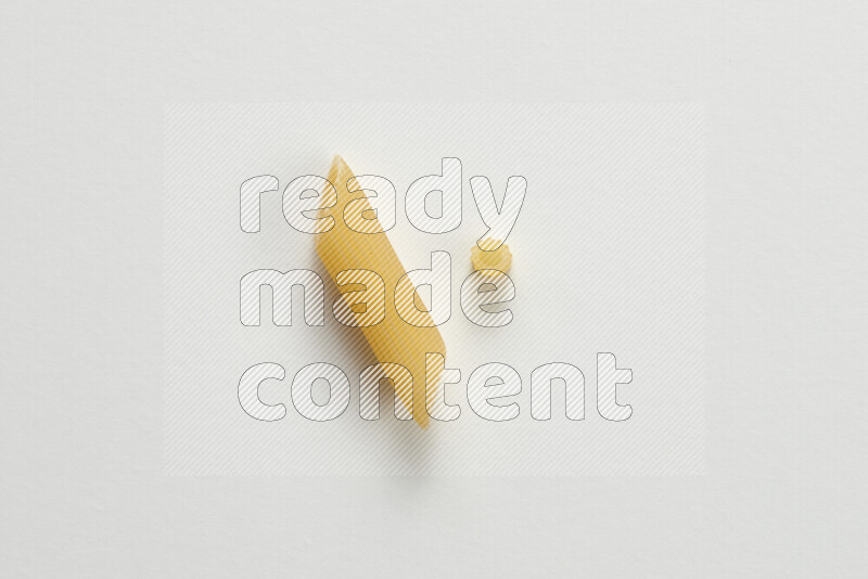 Different pasta types on white background