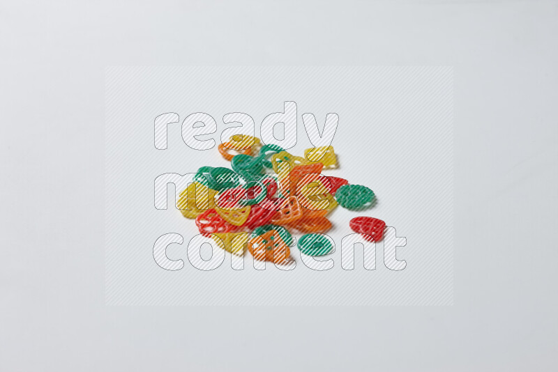 Snacks on white background