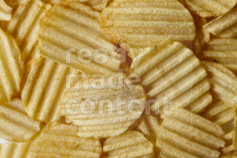 Chips snacks on white background