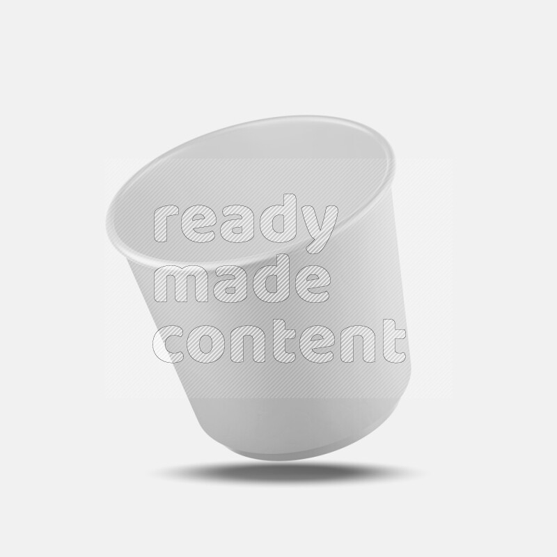 Empty white rough ice cream paper cup mockup isolated on white background 3d rendering