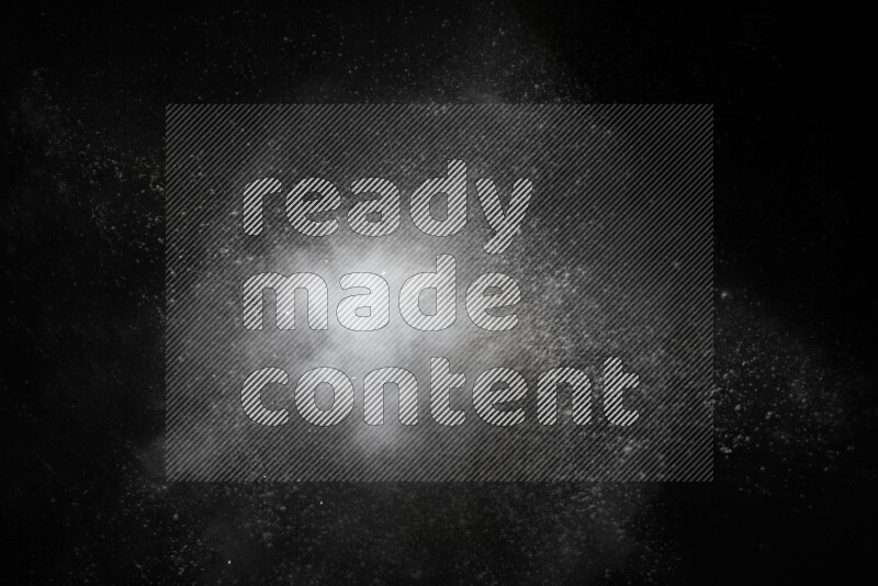 White powder explosion on black background