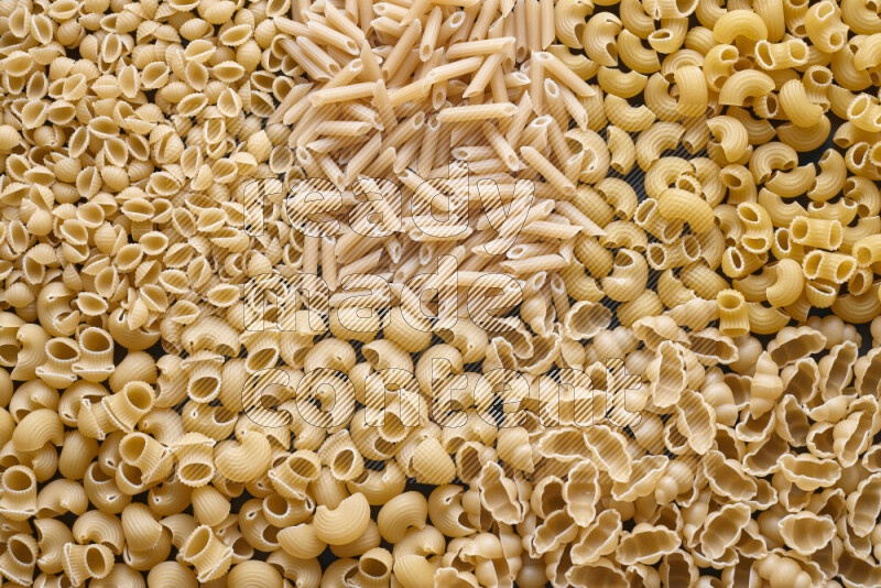 5 types of pasta filling the frame