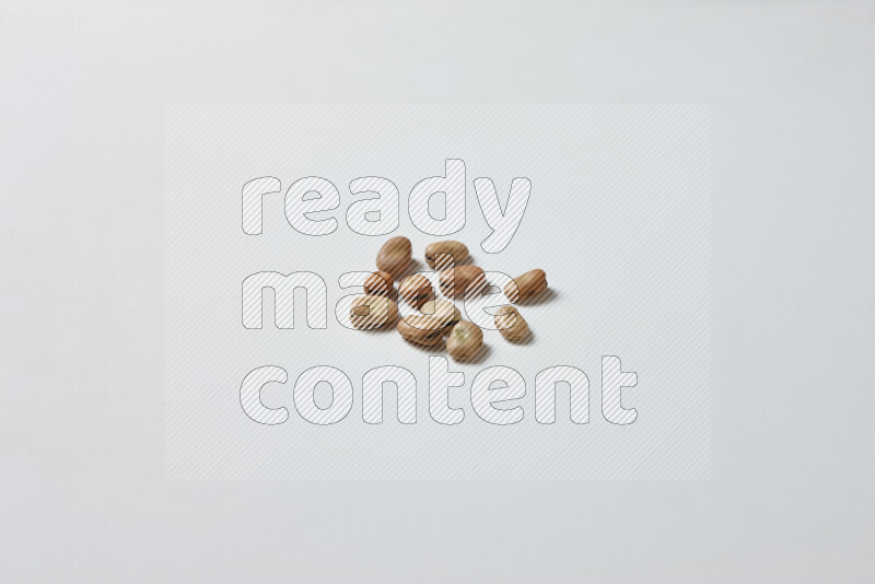 Fava beans on white background
