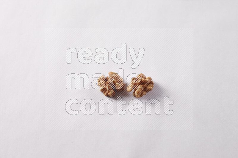 Walnuts on white background