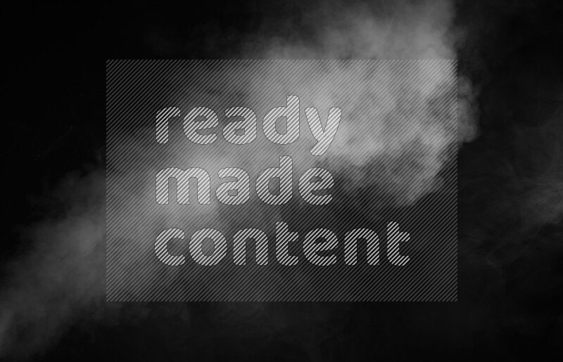White smoke isolated on black background