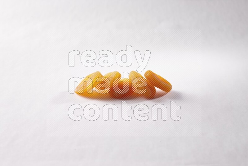 Dried apricots on white background