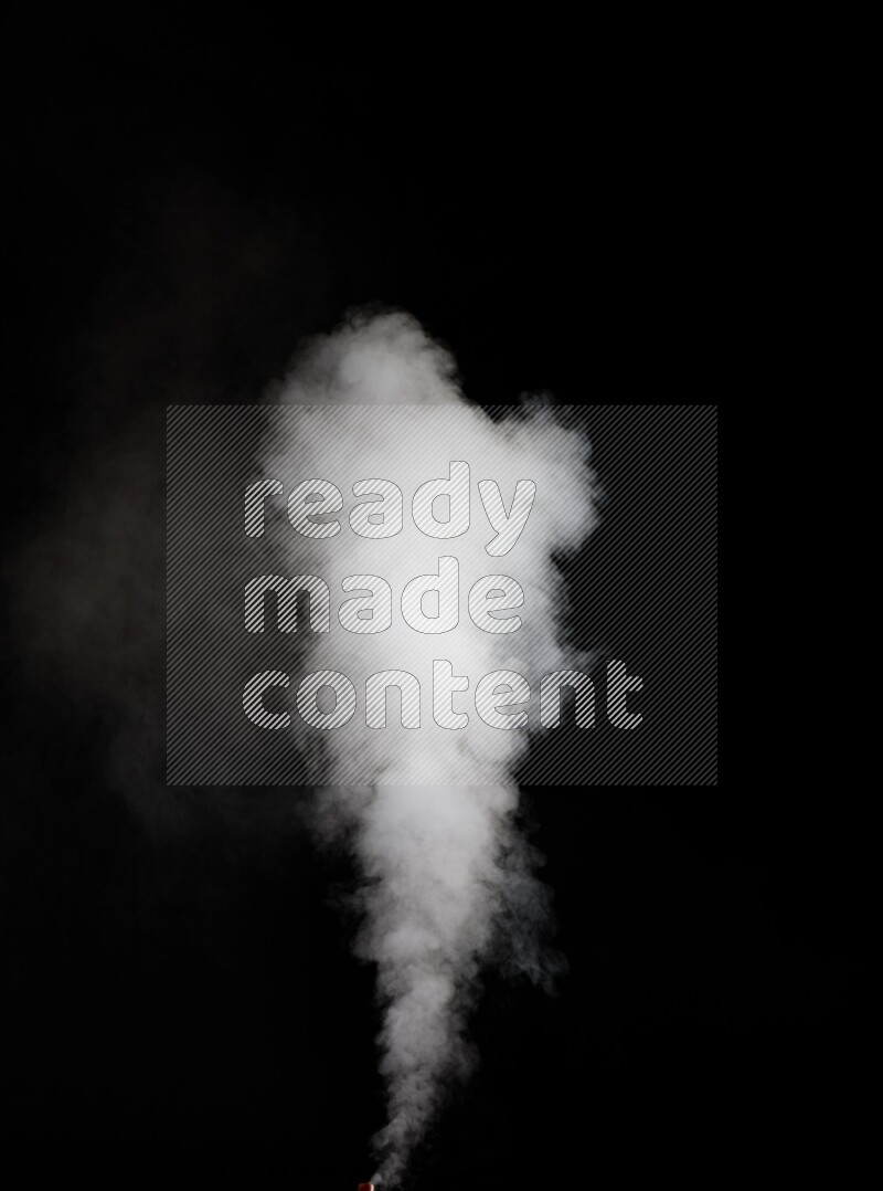 irregular white smoke on black background.