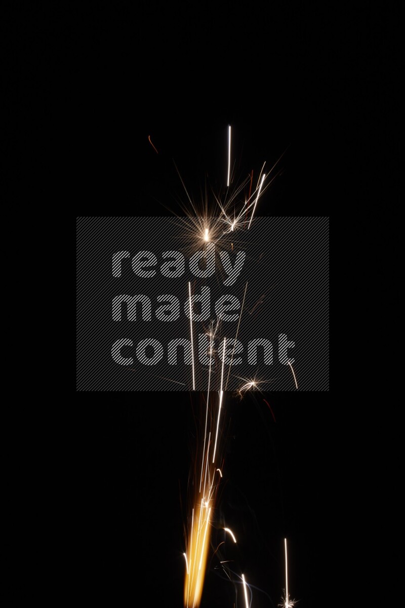 Sparkler candle isolated on black background