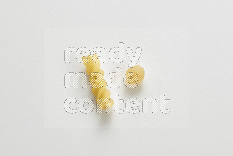 Different pasta types on white background