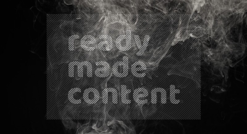 irregular white smoke on black background.