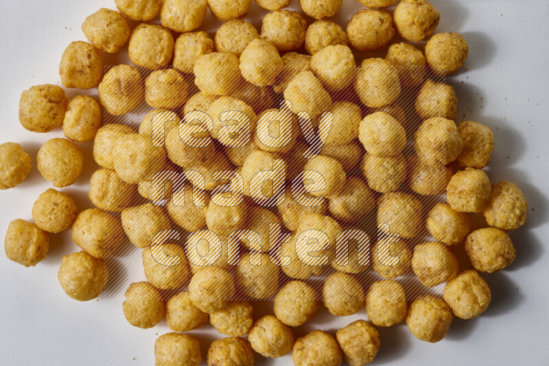 Puffs snacks on white background