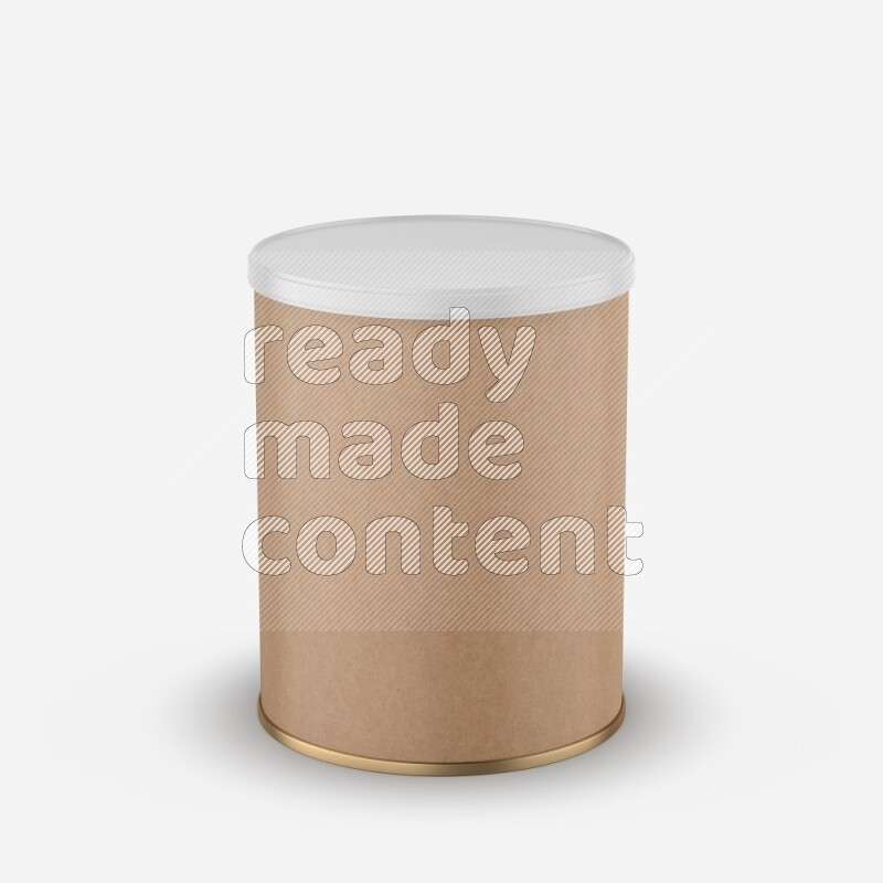 Small kraft paper tube mockup with plastic cap isolated on white background 3d rendering