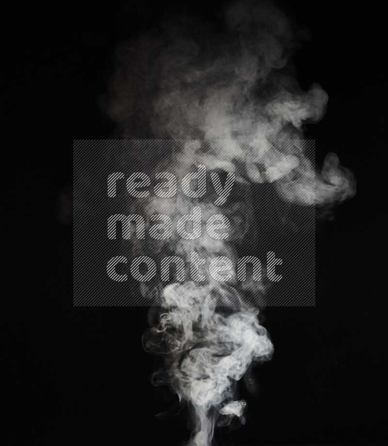 Heavy smoke isolated on black background