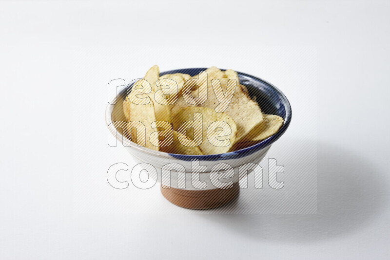 Chips snacks on white background