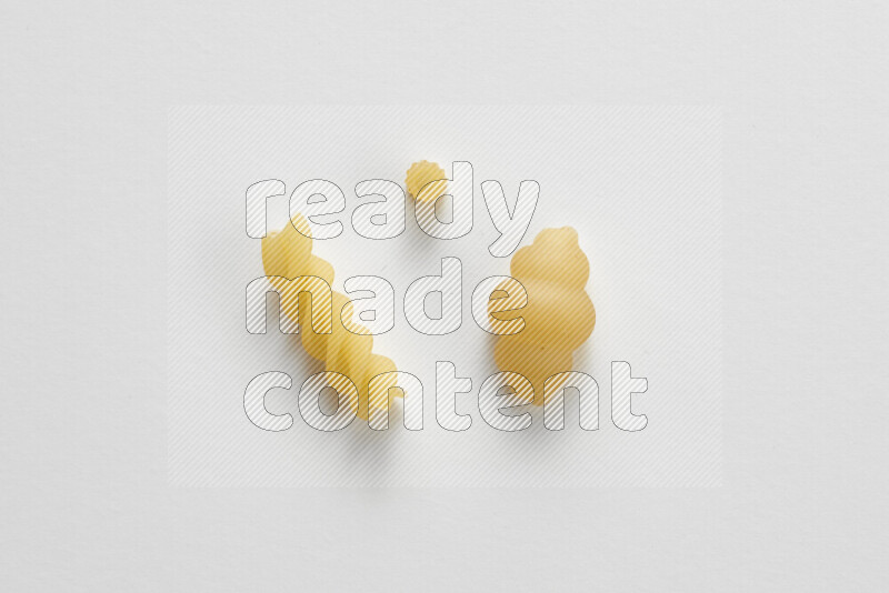 Different pasta types on white background
