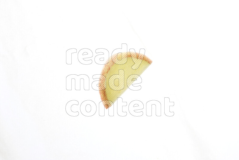 Apple slices on illuminated white background