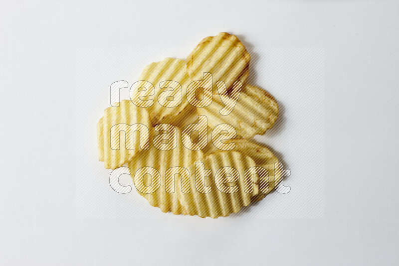 Chips snacks on white background