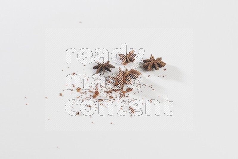 Star anise on a white background